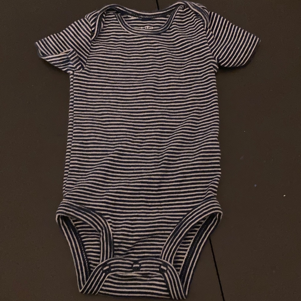 Carter's Navy and White Striped Bodysuit